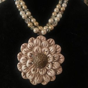 Bold and Stylish beads with large flower pendent